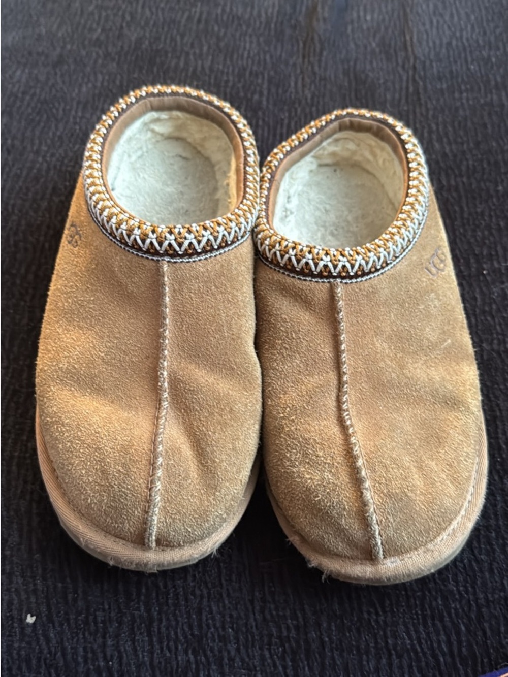 UGG Kids Chestnut Suede Slip-On Clog